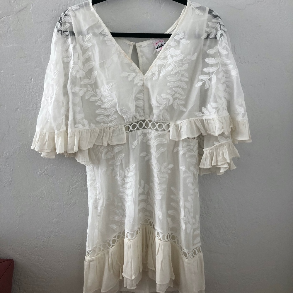 Selfie Leslie Cream Mini Dress